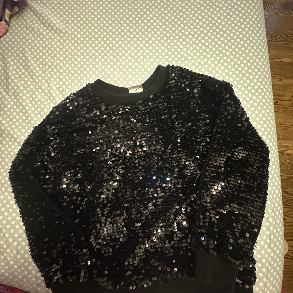 Black Sequin Sweater